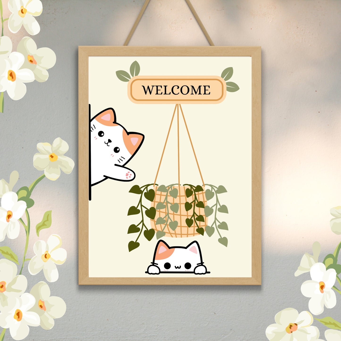 Welcome Wall Art in a Minimalist Home Decor"