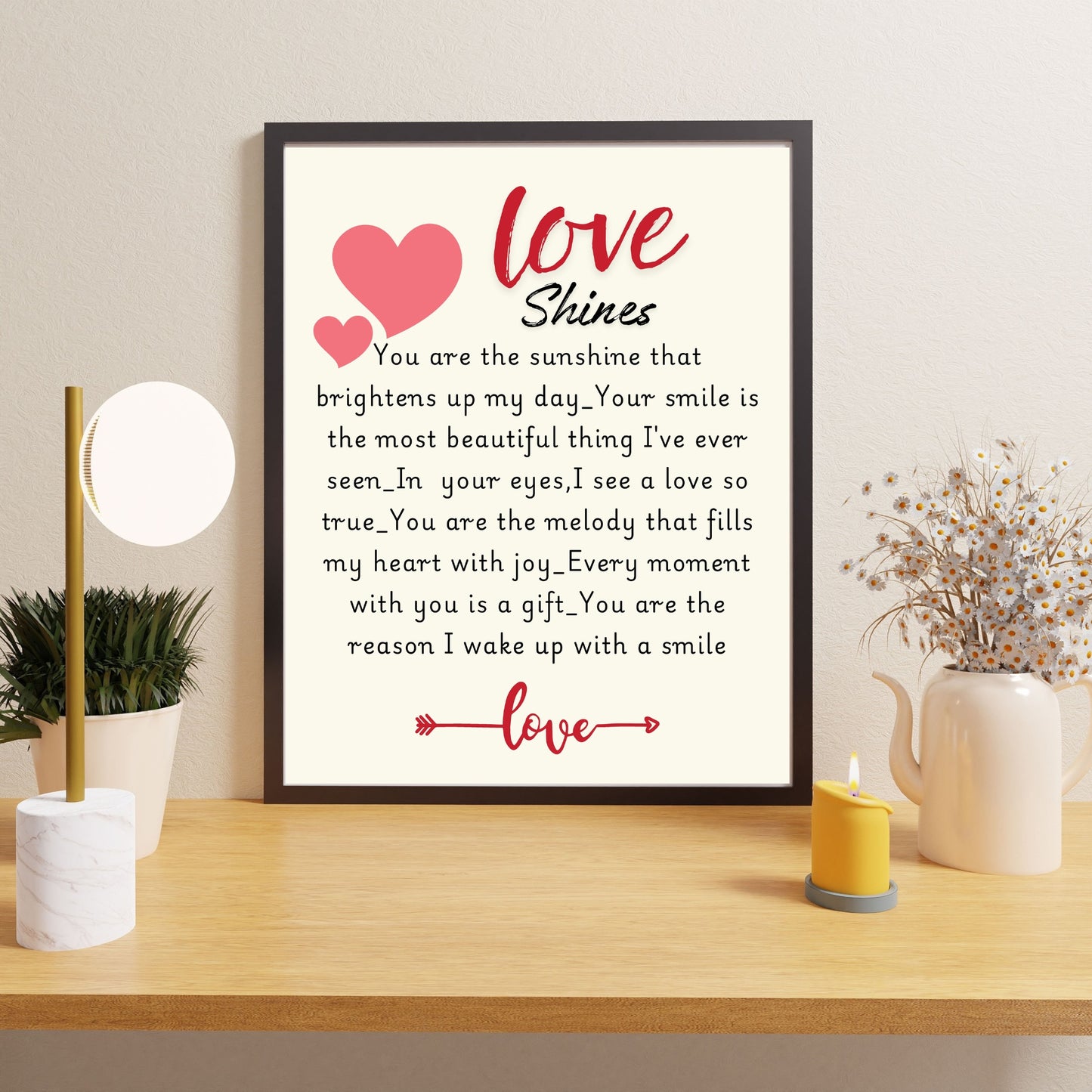 Printable quote wall art for couple